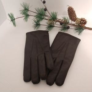 New Brown Leather Thinsulate Winter Men's Gloves sz XL